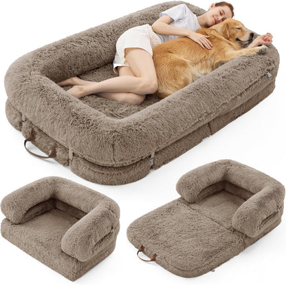 3-in-1 Foldable Bed for You and Your Pup