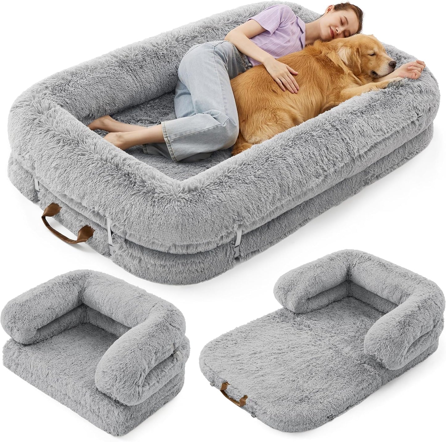 3-in-1 Foldable Bed for You and Your Pup